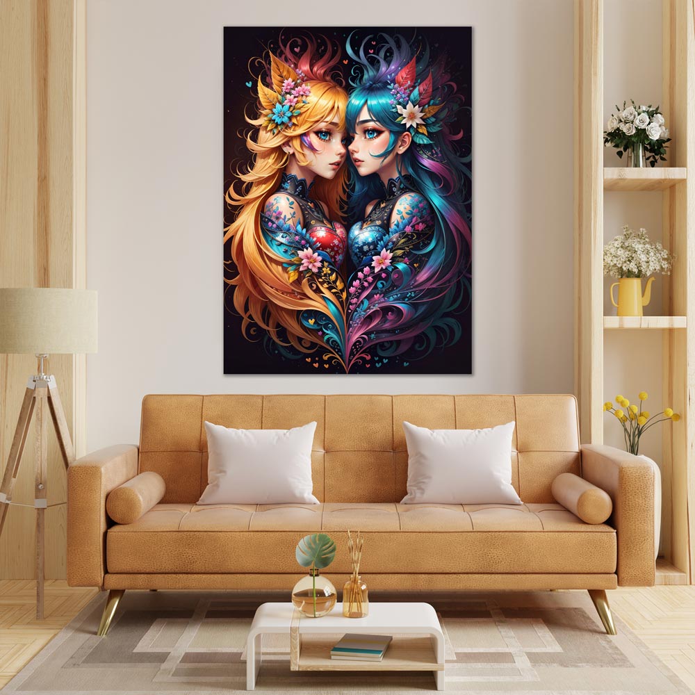 5D Diamond Painting AB Steine Zwillinge, Unique-Diamond