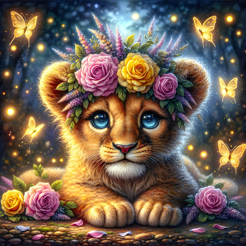 5D Diamond Painting AB Steine – Blumenkönigin Nia mit 100 Farben, Unique-Diamond