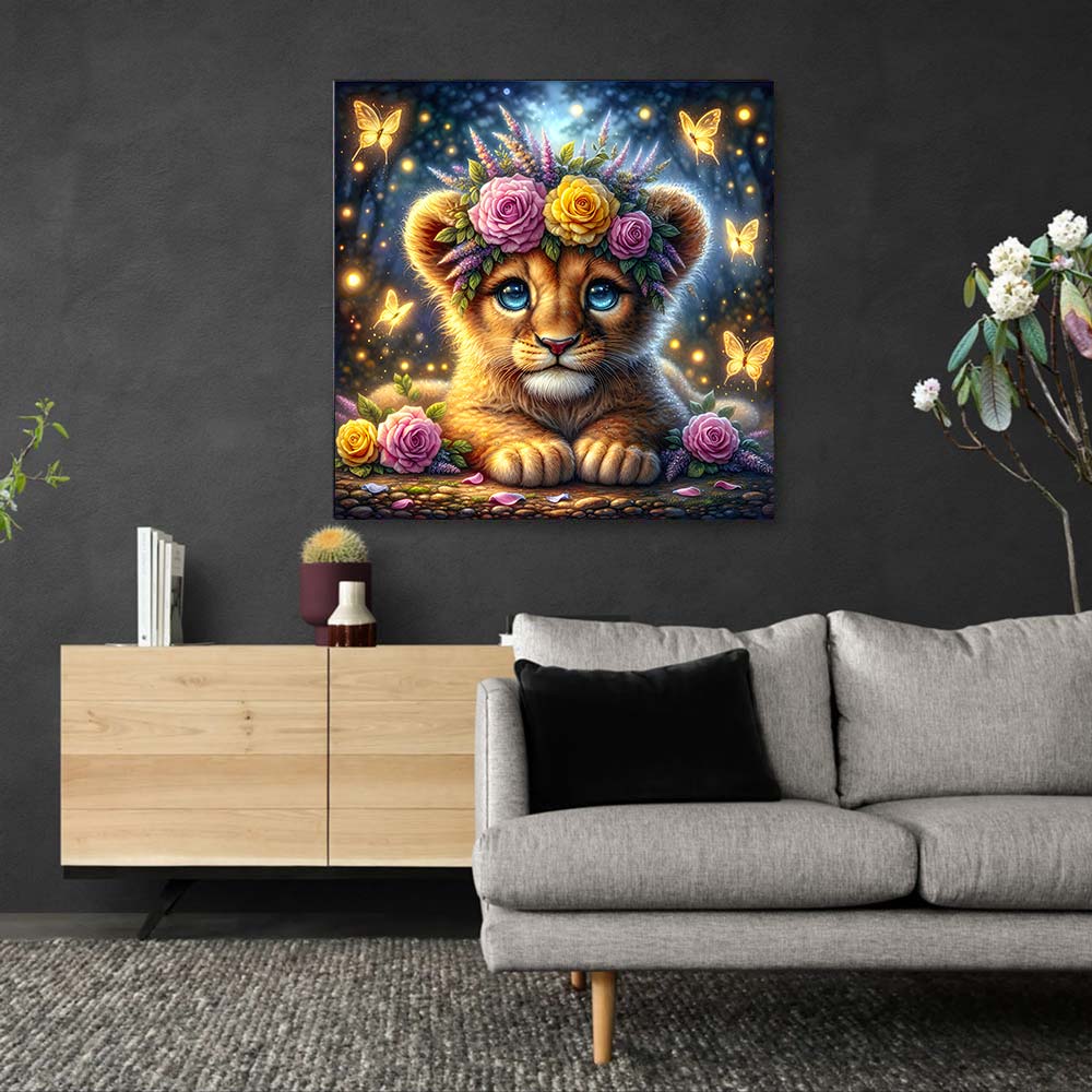 5D Diamond Painting AB Steine – Blumenkönigin Nia mit 100 Farben, Unique-Diamond