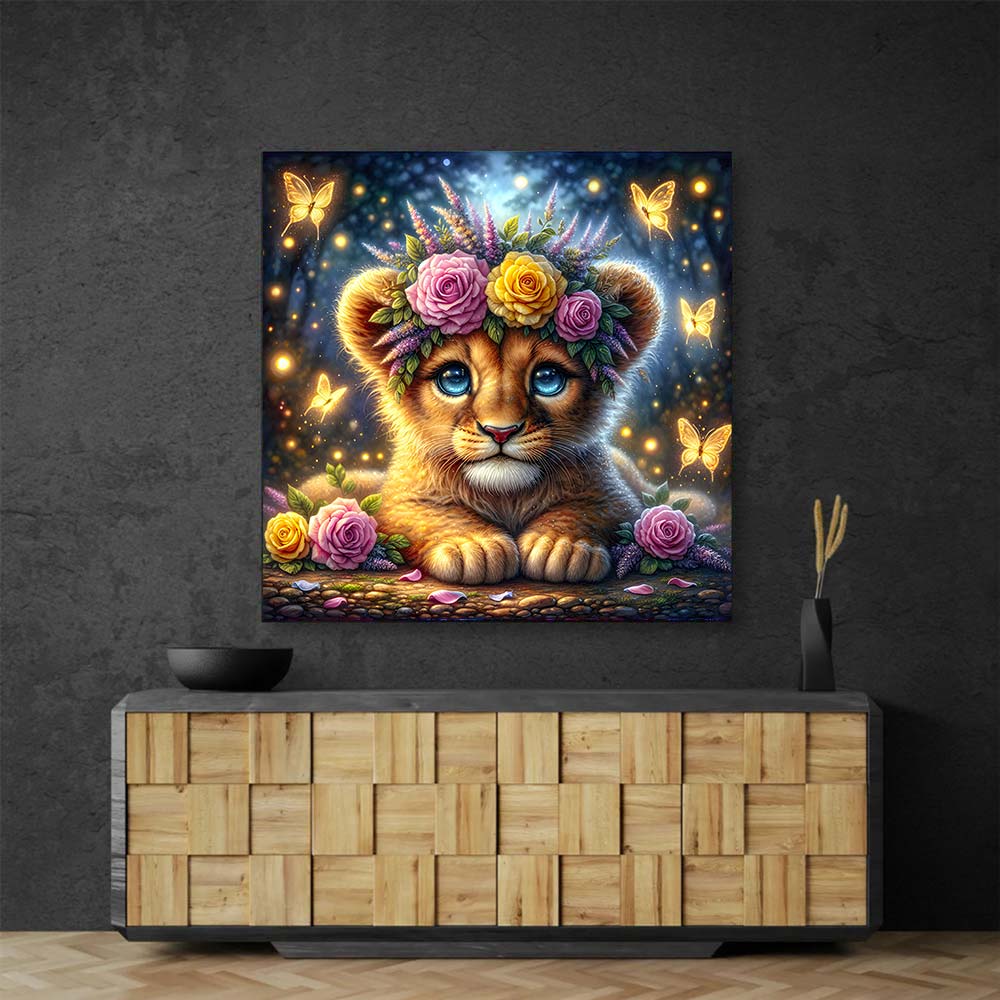 5D Diamond Painting AB Steine – Blumenkönigin Nia mit 100 Farben, Unique-Diamond