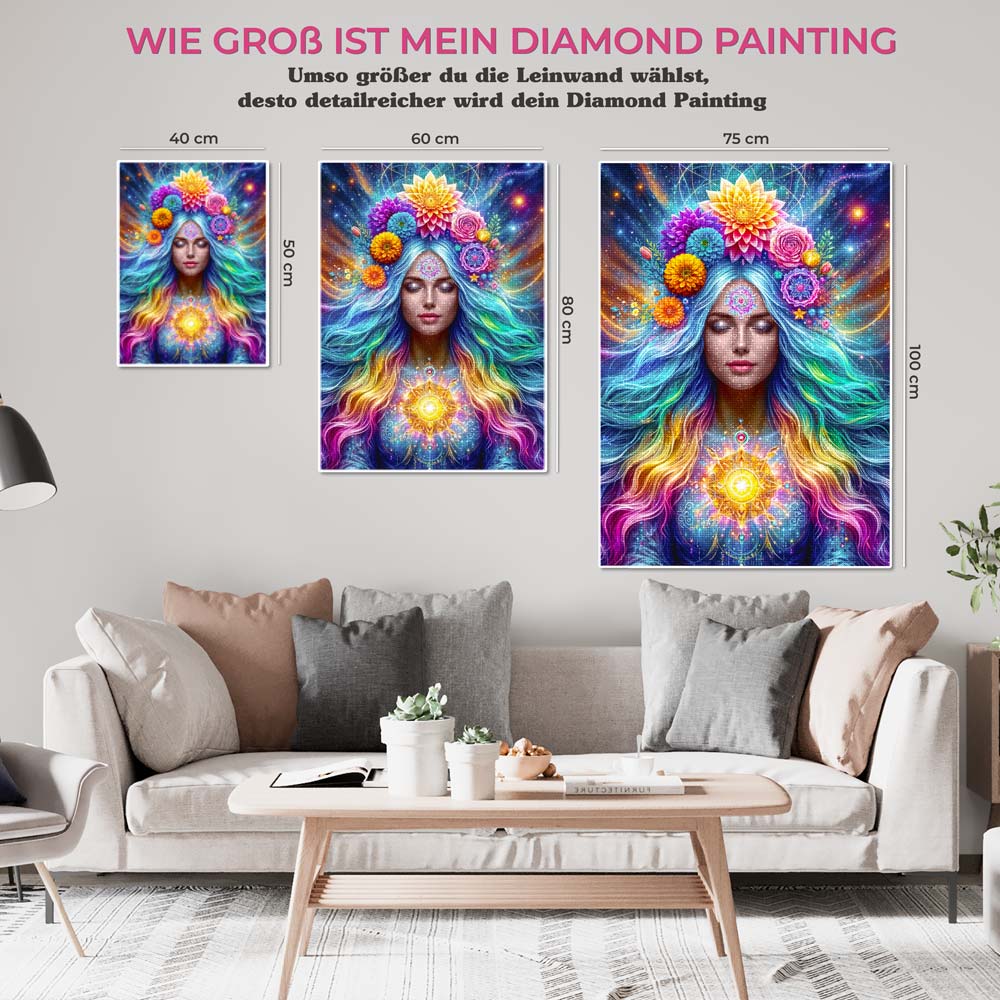 5D Diamond Painting AB Steine – Celestia Spirit mit 100 Farben, Unique-Diamond