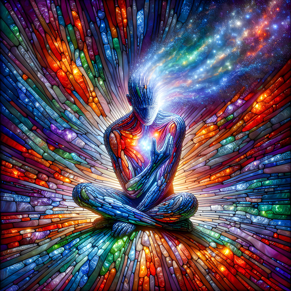 5D Diamond Painting AB Steine – Cosmic Awakening mit 100 Farben, Unique-Diamond