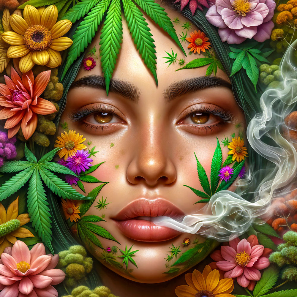 5D Diamond Painting AB Steine – Flora Mystica mit 100 Farben, Unique-Diamond