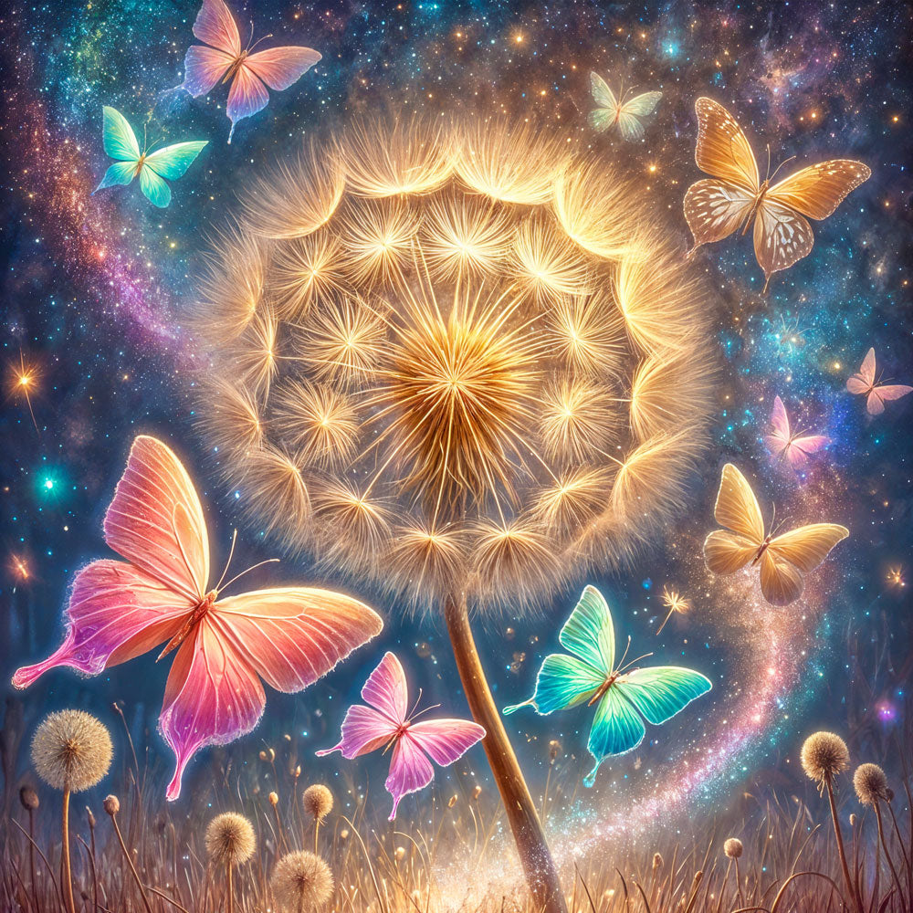 5D Diamond Painting AB Steine – Flügeltanz der Wünsche, Unique-Diamond