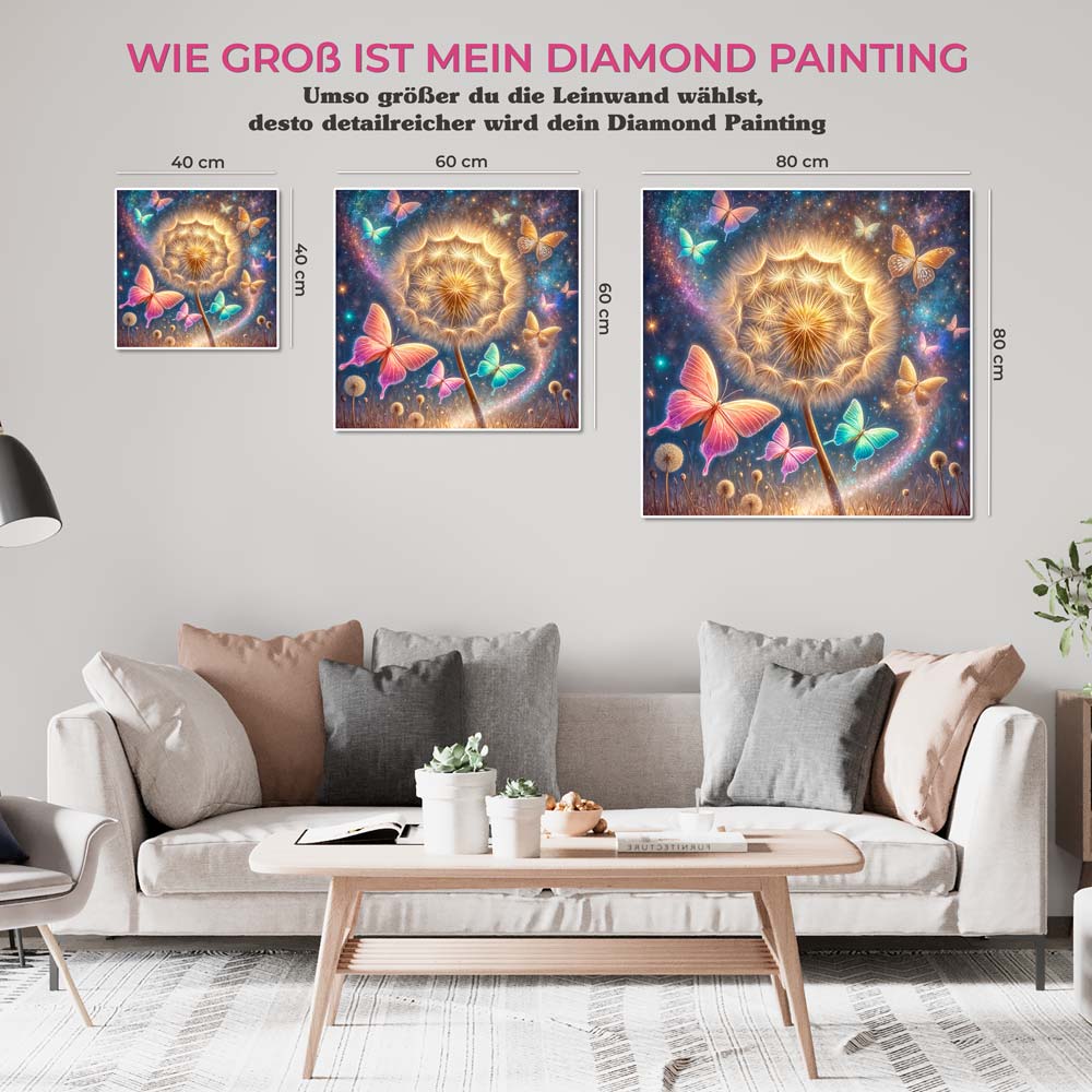5D Diamond Painting AB Steine – Flügeltanz der Wünsche, Unique-Diamond