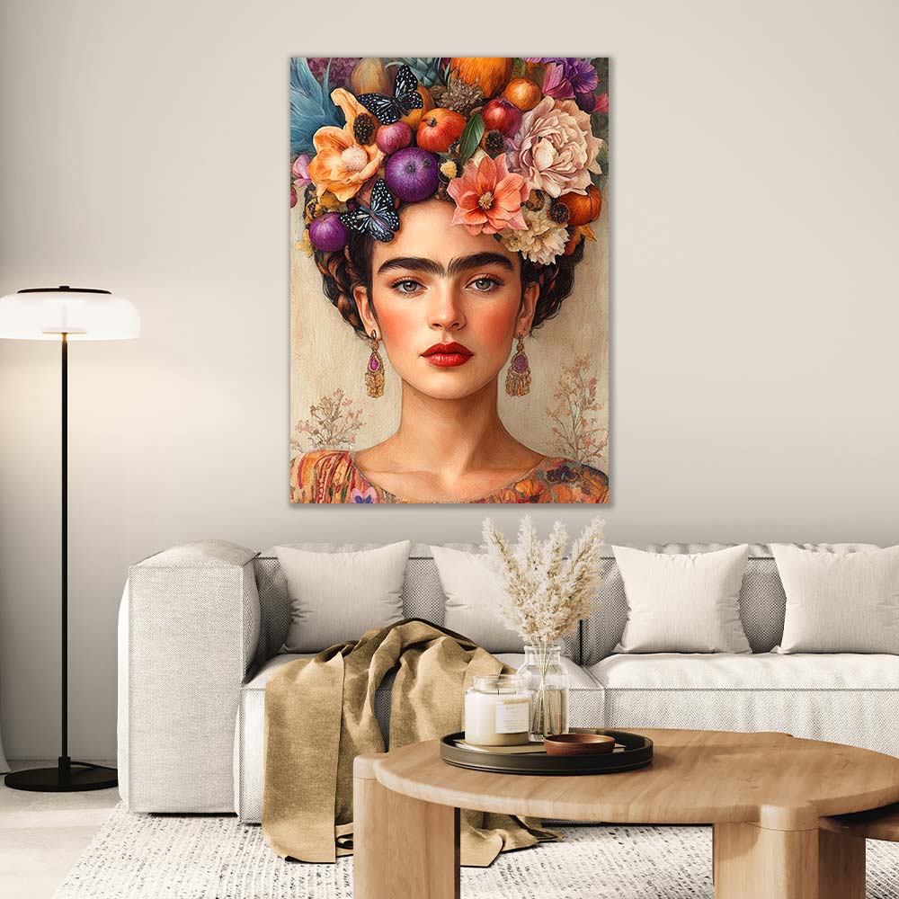 5D Diamond Painting AB Steine – Frida’s Florale Krone mit 100 Farben, Unique-Diamond