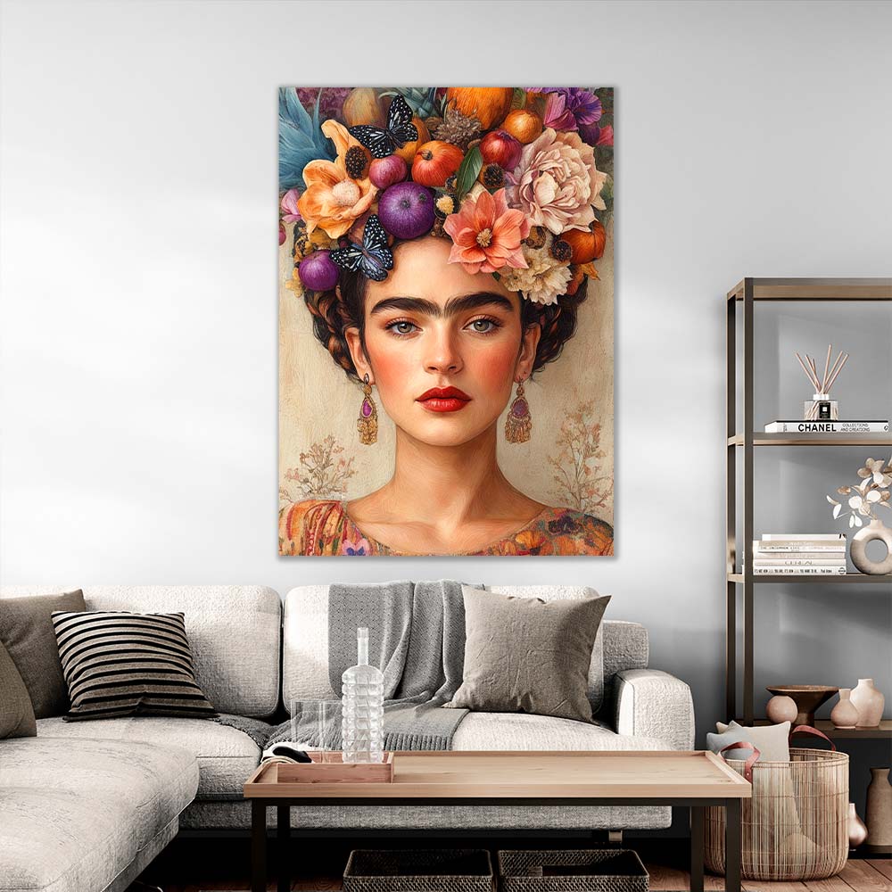 5D Diamond Painting AB Steine – Frida’s Florale Krone mit 100 Farben, Unique-Diamond