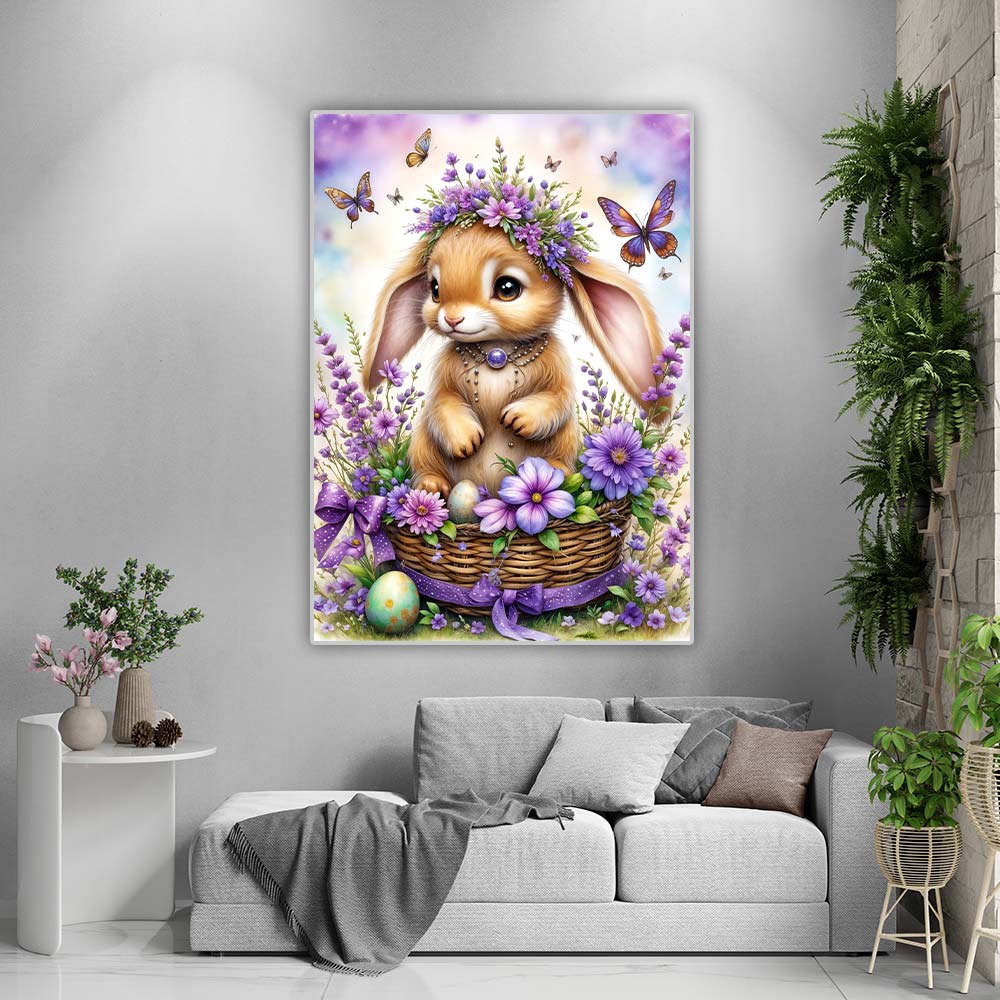 5D Diamond Painting AB Steine – Frühlingshäschen, Unique-Diamond