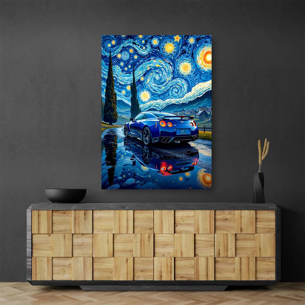 5D Diamond Painting AB Steine – GT-R Night Ride, Unique-Diamond
