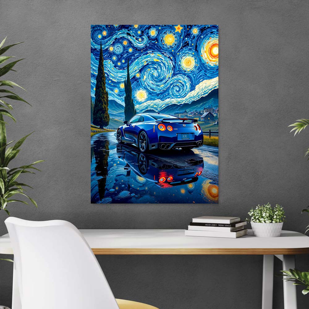 5D Diamond Painting AB Steine – GT-R Night Ride, Unique-Diamond