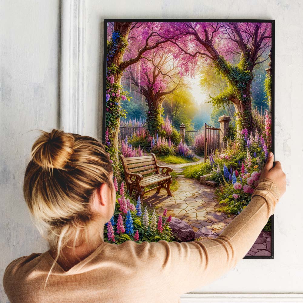 5D Diamond Painting – Geheimer Blütengarten Unique-Diamond