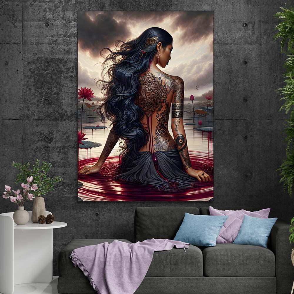 5D Diamond Painting AB Steine – Göttin der Schattenblüte, Unique-Diamond