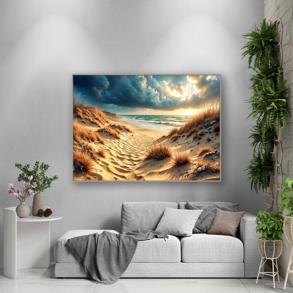5D Diamond Painting AB Steine – Goldene Dünen, Unique-Diamond