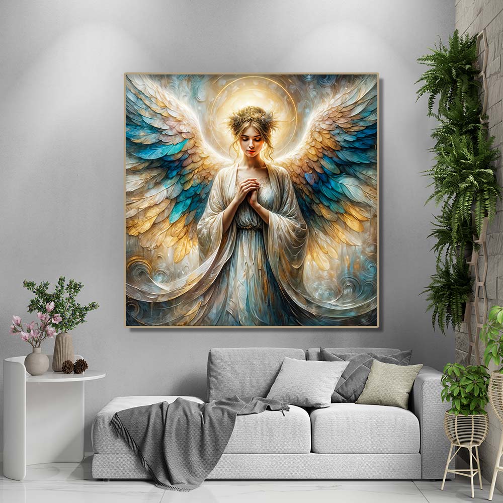 5D Diamond Painting AB Steine – Himmlische Wächterin, Unique-Diamond