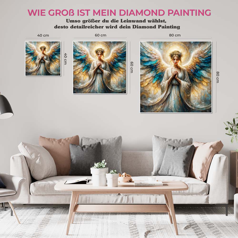 5D Diamond Painting AB Steine – Himmlische Wächterin, Unique-Diamond