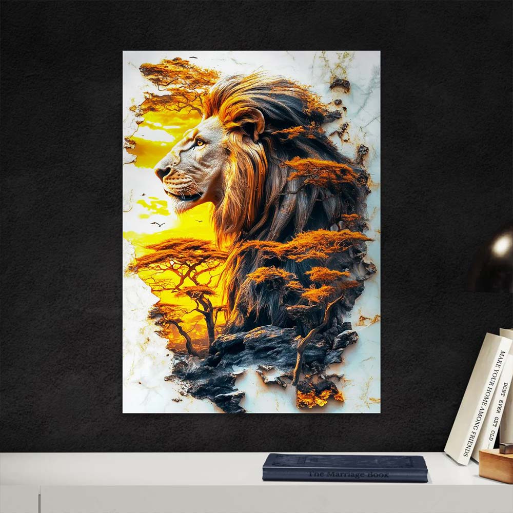 5D Diamond Painting AB Steine – König der Savanne, Unique-Diamond