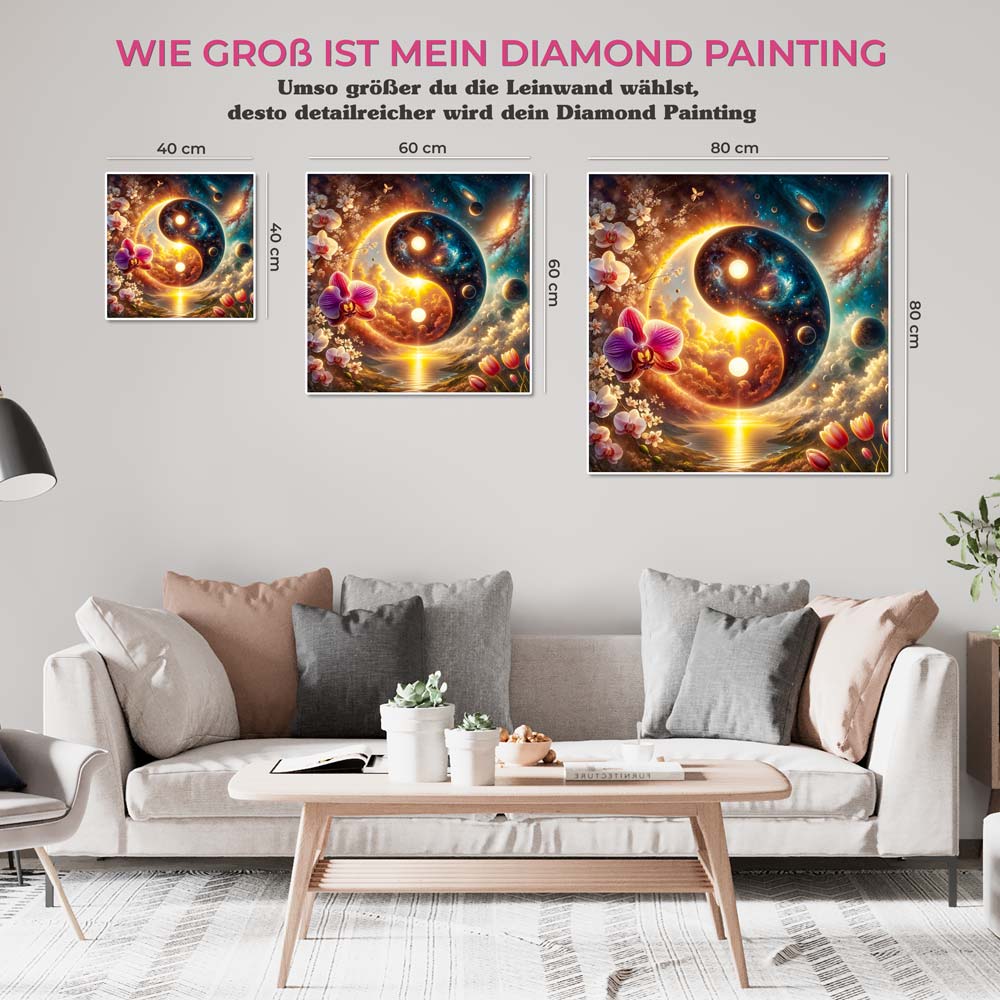5D Diamond Painting AB Steine – Kosmisches Gleichgewicht, Unique-Diamond