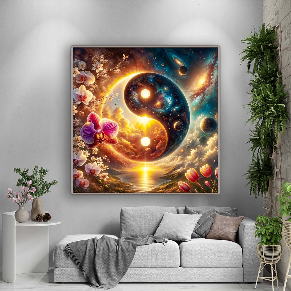 5D Diamond Painting AB Steine – Kosmisches Gleichgewicht, Unique-Diamond