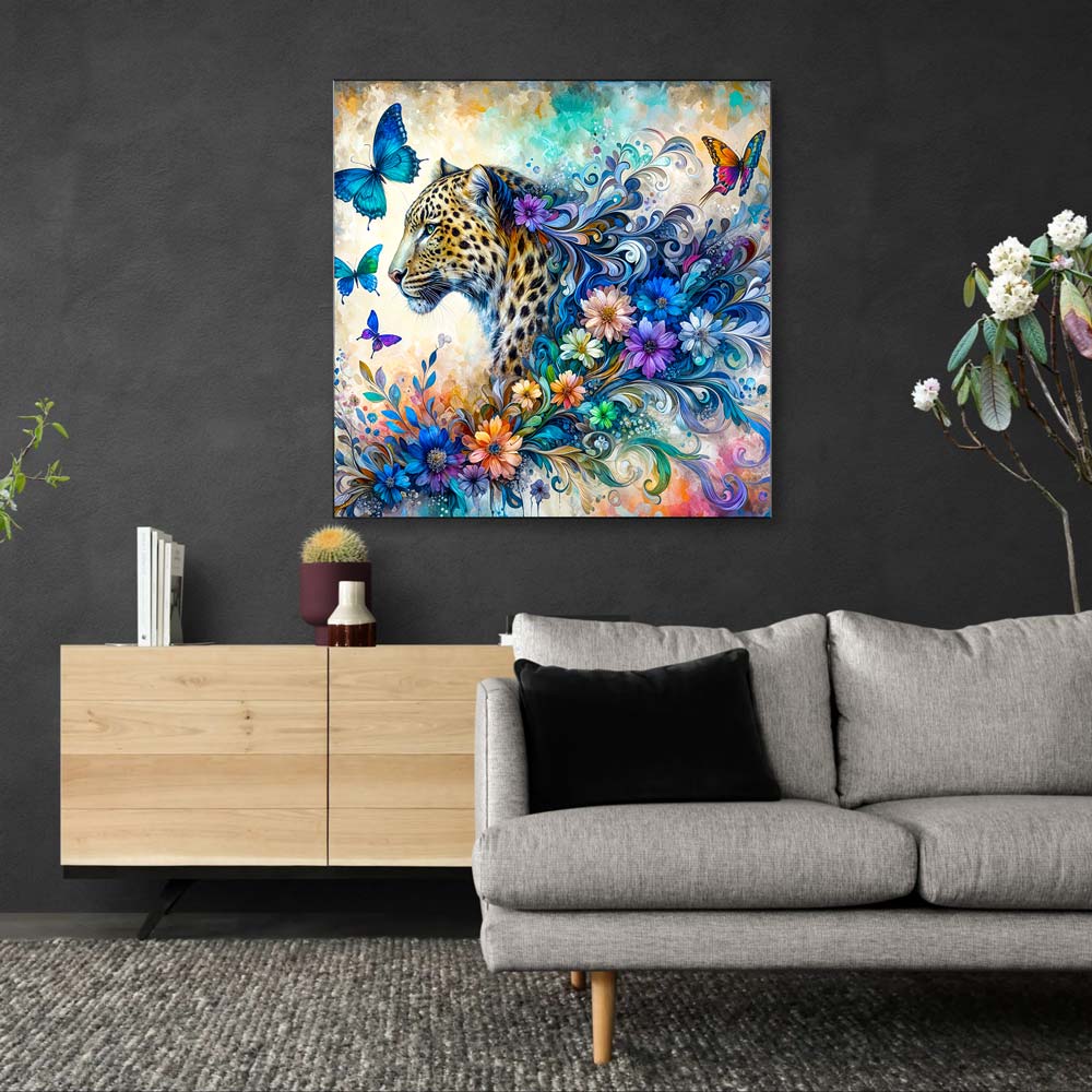 5D Diamond Painting AB Steine – Leopardenzauber mit 100 Farben, Unique-Diamond