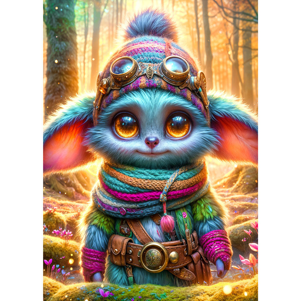 5D Diamond Painting AB Steine – Lumi, der Waldentdecker mit 100 Farben, Unique-Diamond