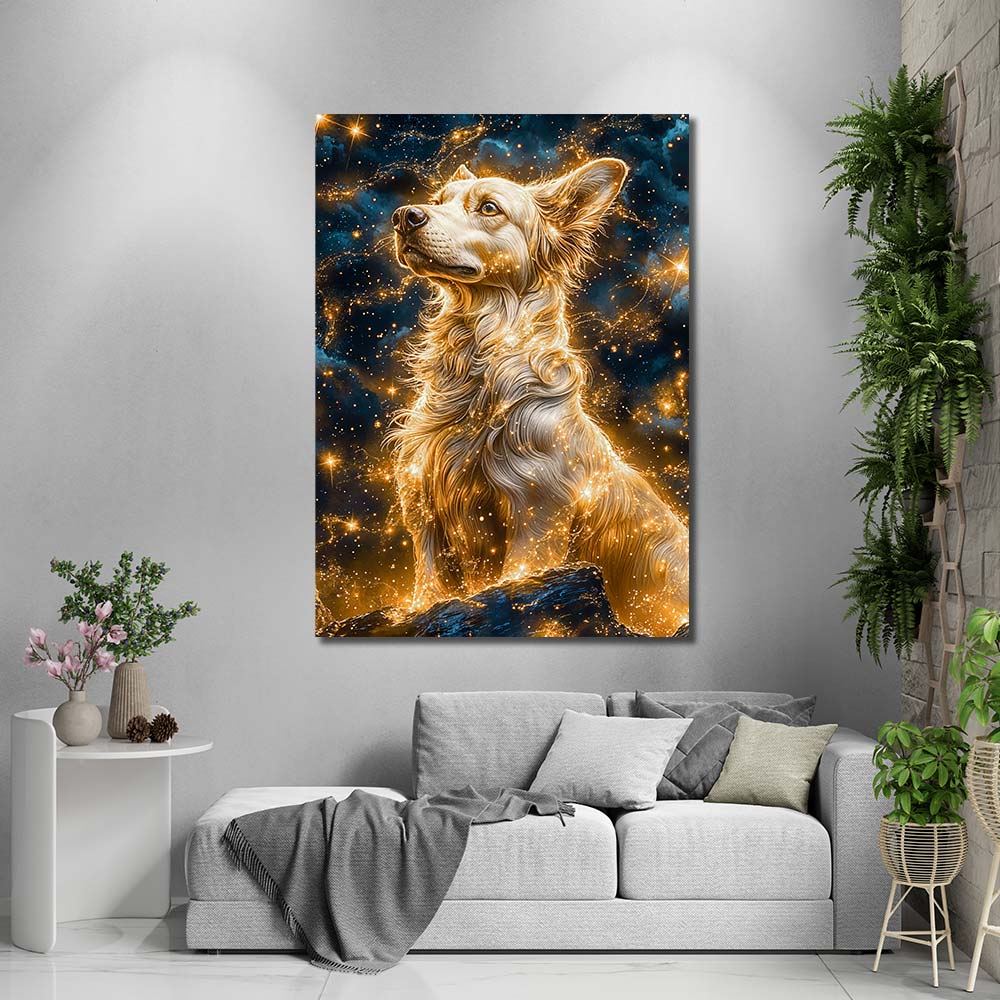 5D Diamond Painting AB Steine – Lunar Guardian Dog mit 100 Farben, Unique-Diamond