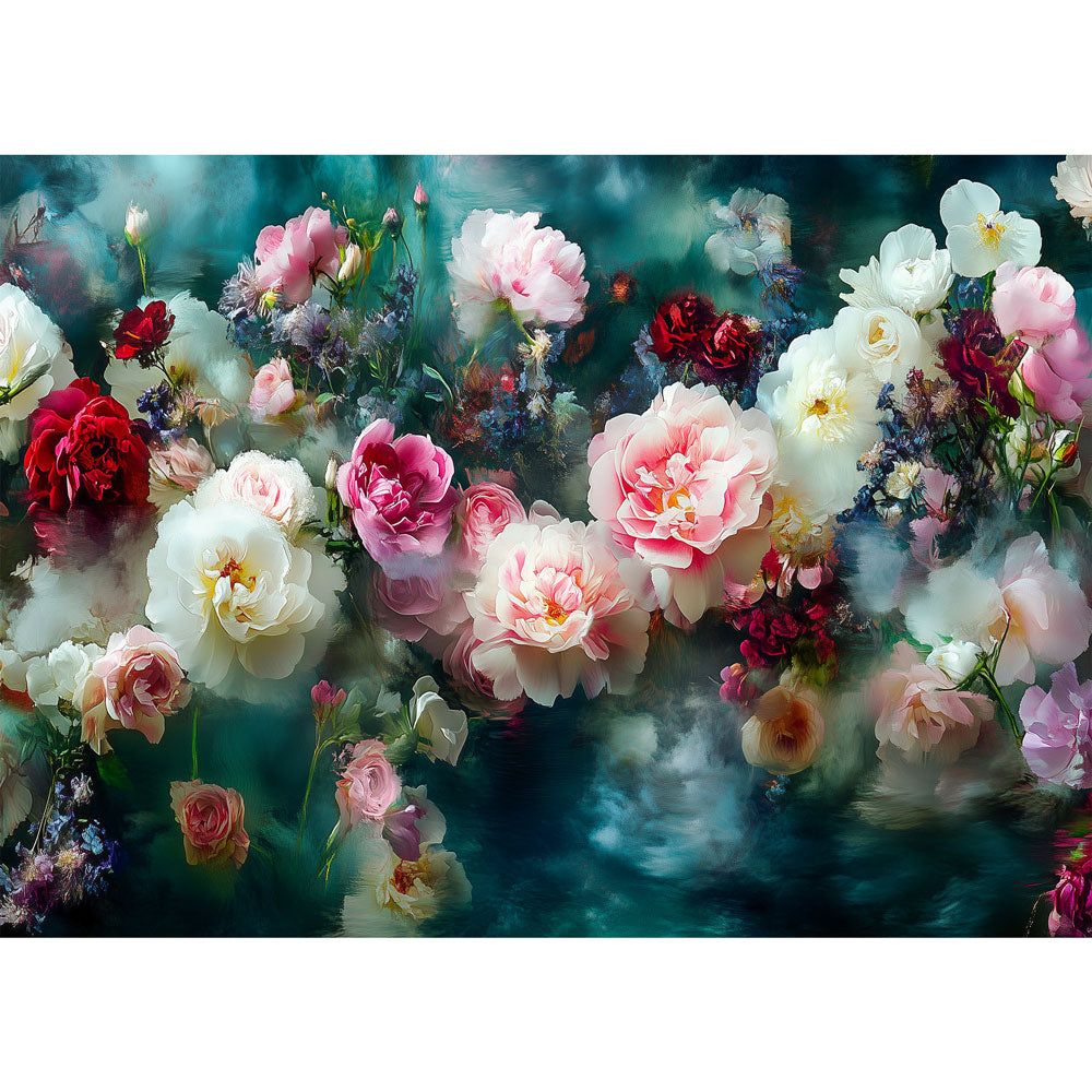 5D Diamond Painting AB Steine – Mystische Blütenträume mit 100 Farben, Unique-Diamond