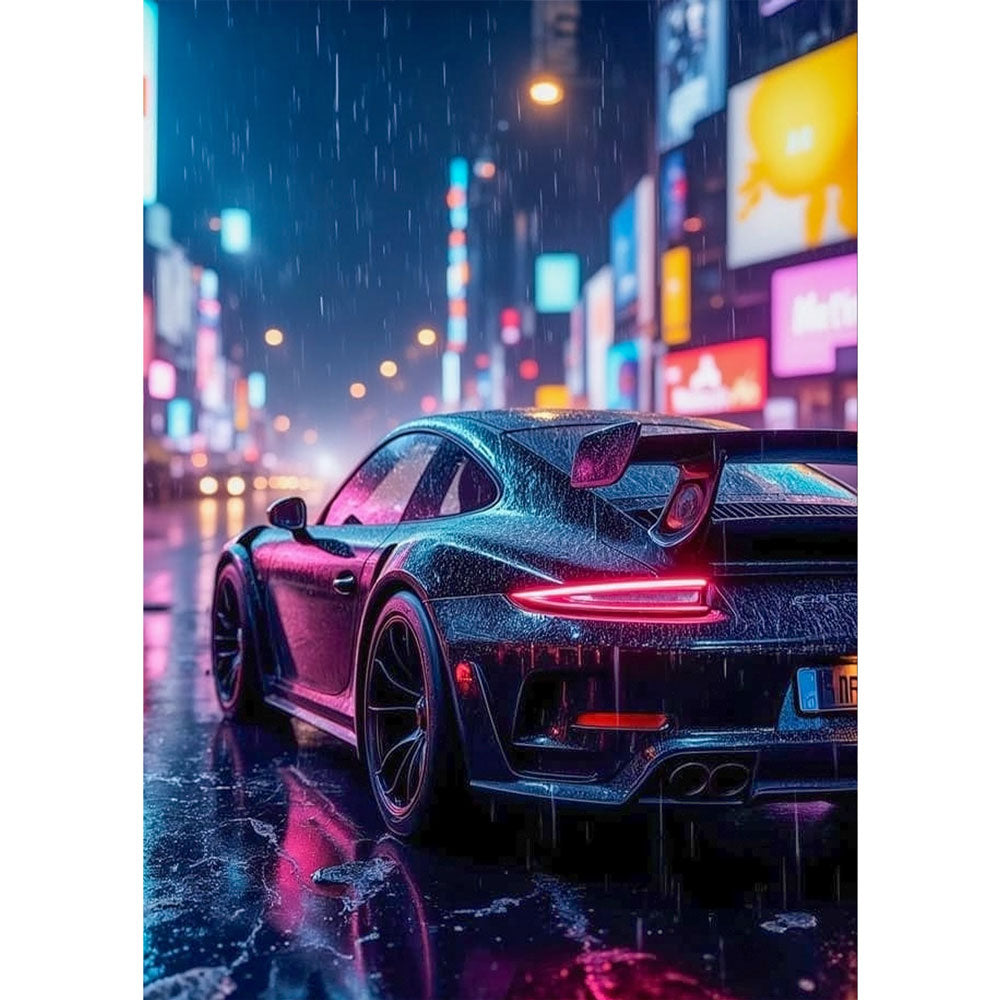 5D Diamond Painting AB Steine – Neon Night Drive, Unique-Diamond