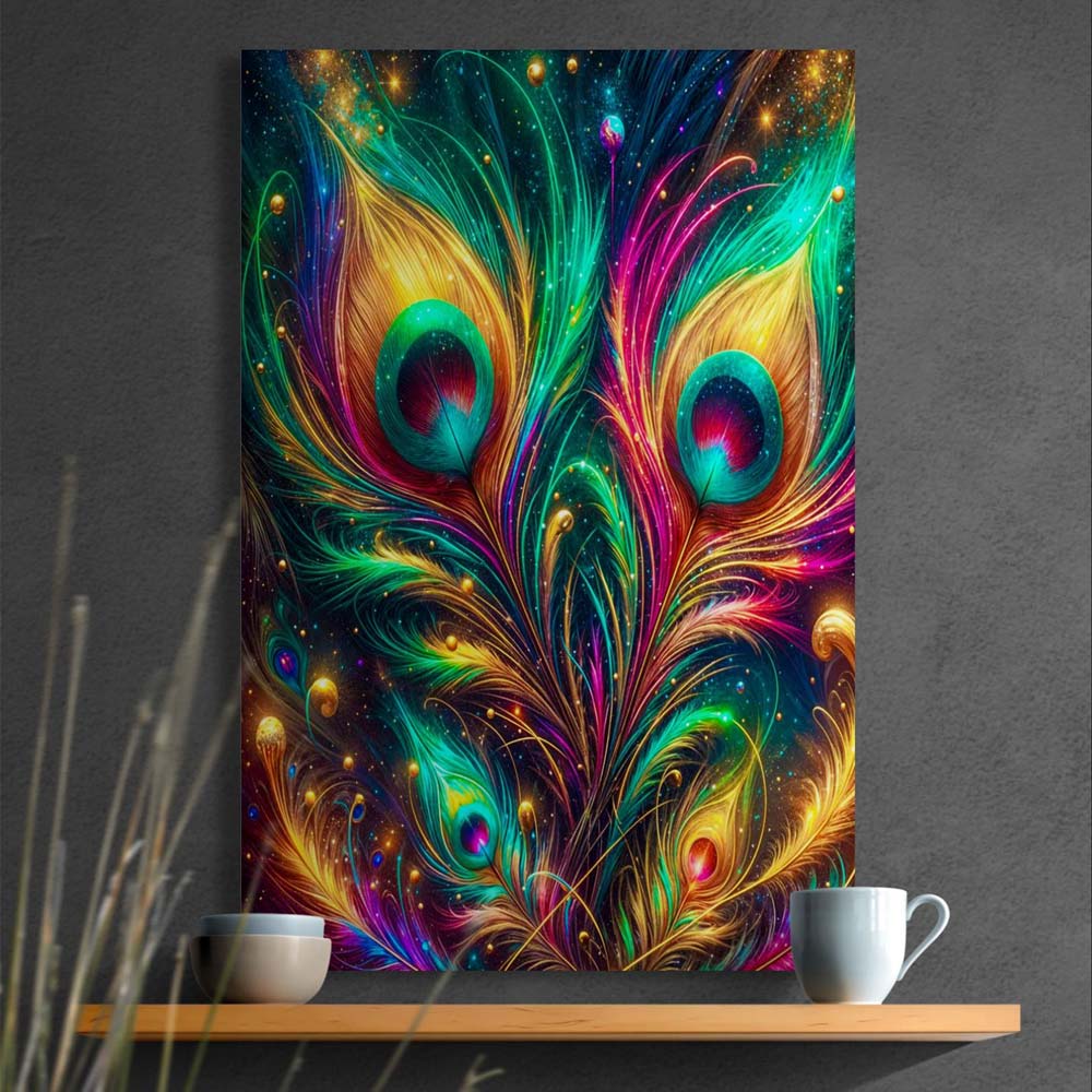 5D Diamond Painting AB Steine – Pfauenglanz im Sternenlicht mit 100 Farben, Unique-Diamond