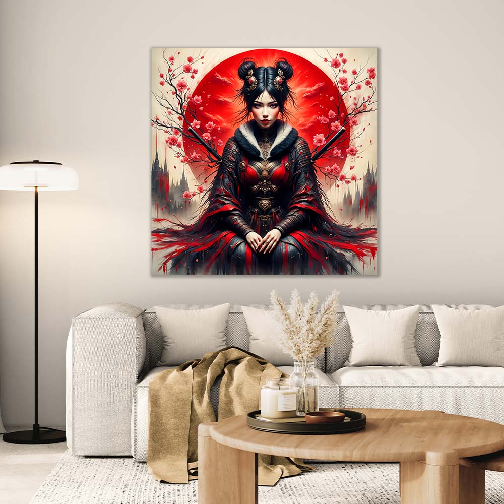 5D Diamond Painting AB Steine – Scarlet Blossom, Unique-Diamond