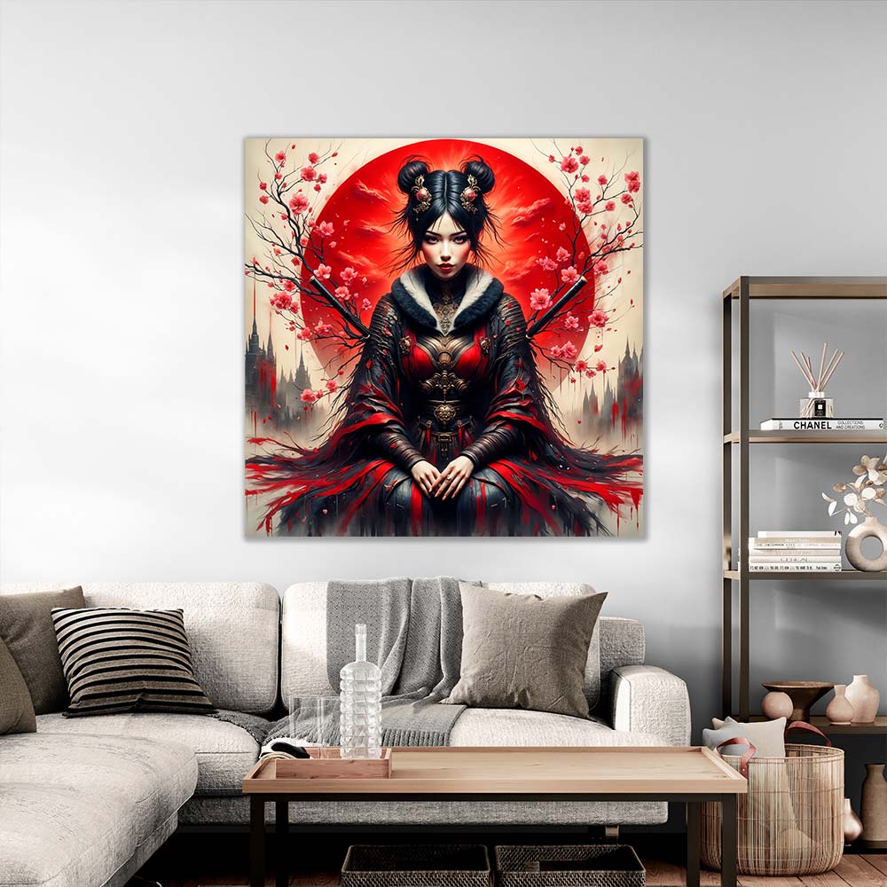 5D Diamond Painting AB Steine – Scarlet Blossom, Unique-Diamond