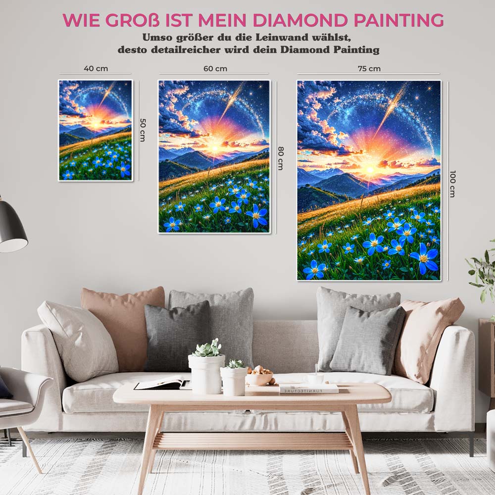 5D Diamond Painting – Sternenwiese im Morgengrauen