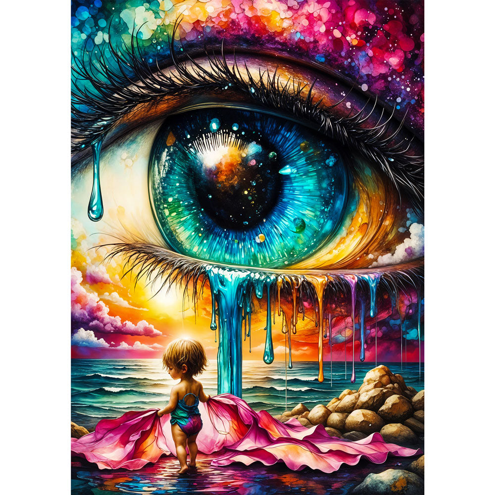 5D Diamond Painting AB Steine – Tränen des Universums mit 100 Farben, Unique-Diamond