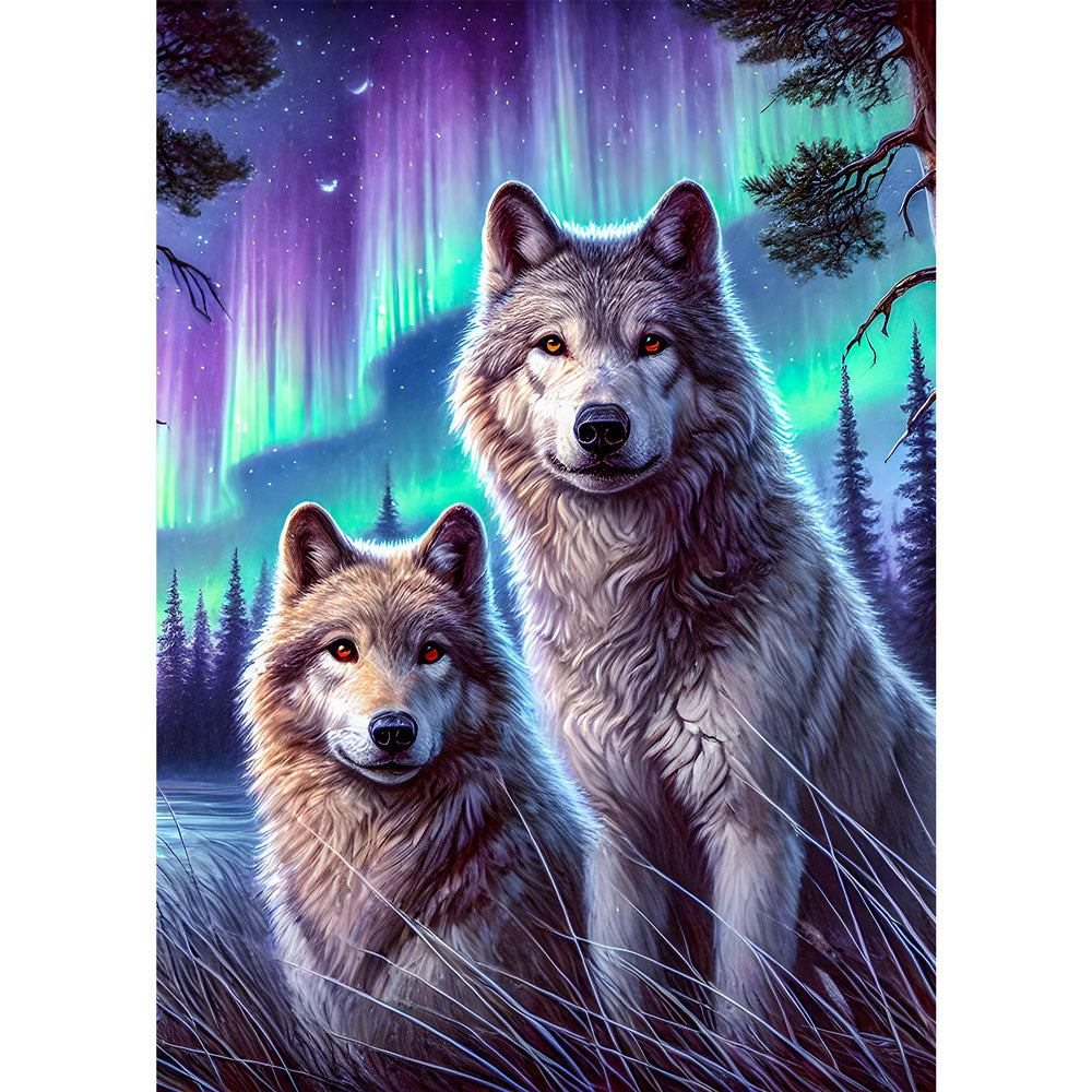 5D Diamond Painting AB Steine – Wächter der Nordlichter, Unique-Diamond