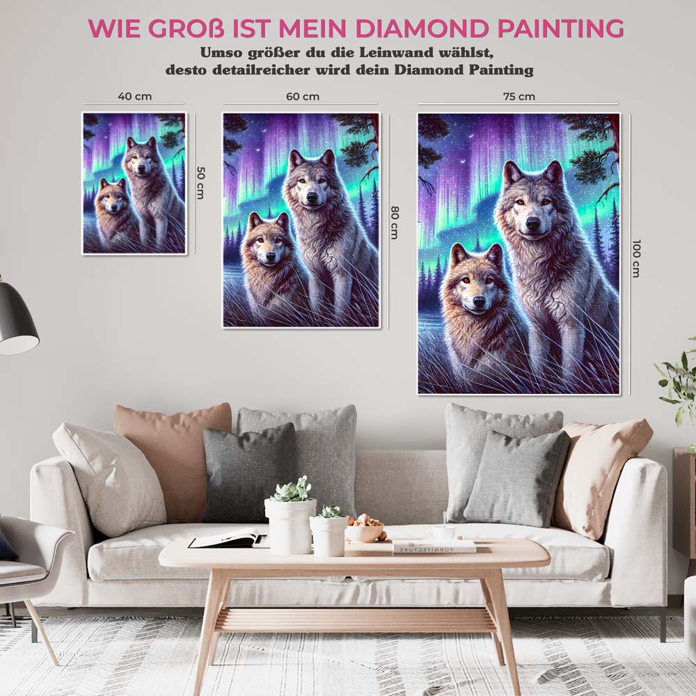 5D Diamond Painting AB Steine – Wächter der Nordlichter, Unique-Diamond