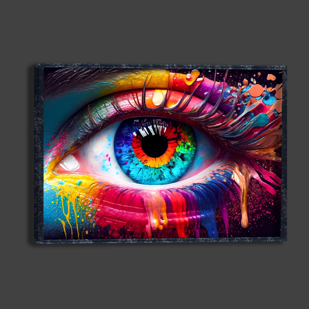 5D Diamond Painting AB Stones Colourful Eye, Unique-Diamond