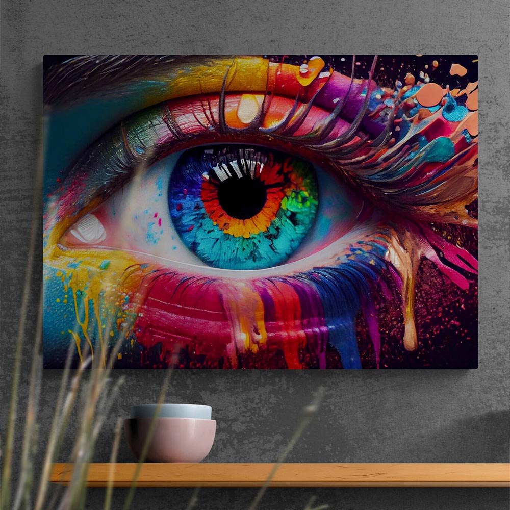 5D Diamond Painting AB Stones Colourful Eye, Unique-Diamond