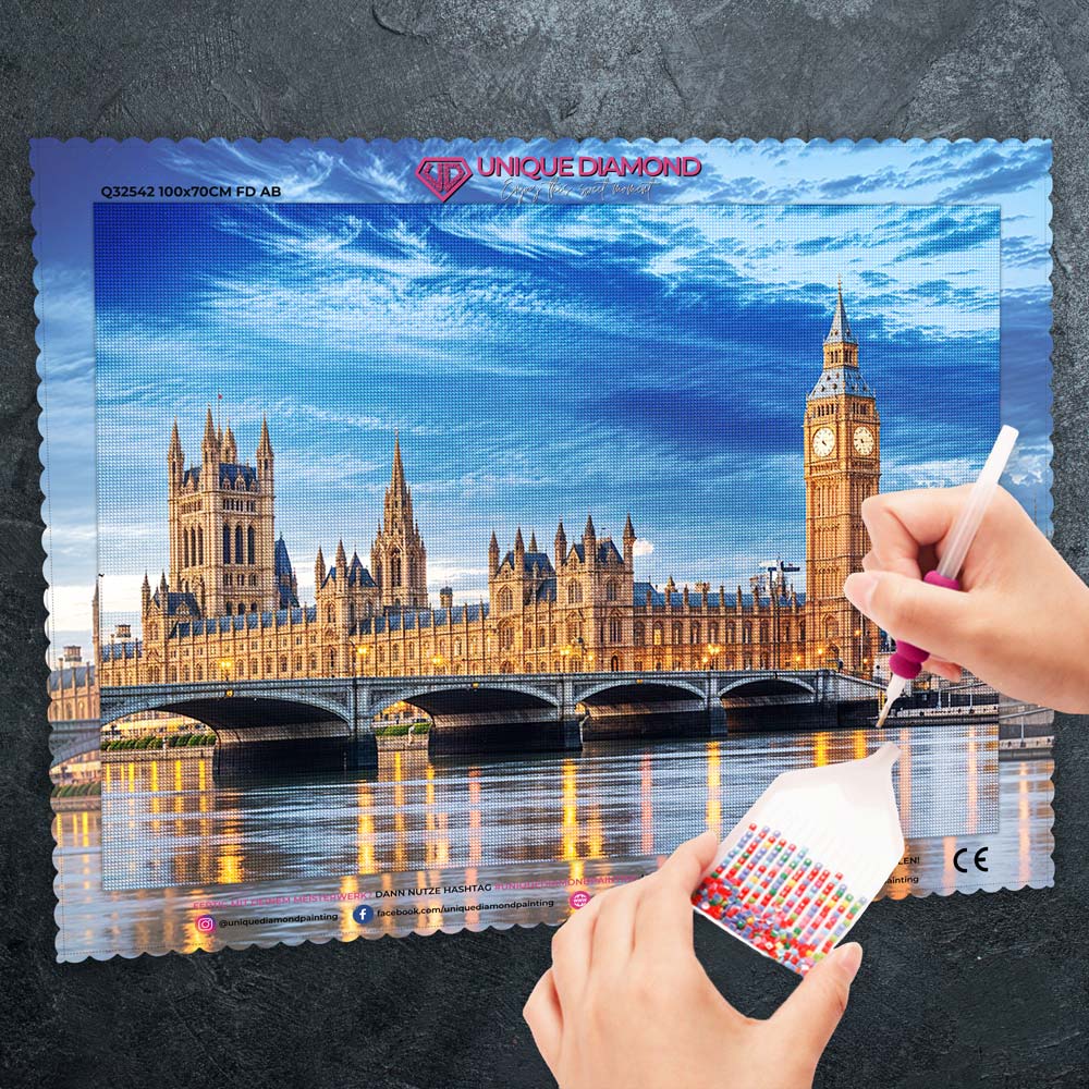 5D Diamond Painting - Aussicht auf Big Ben Unique-Diamond
