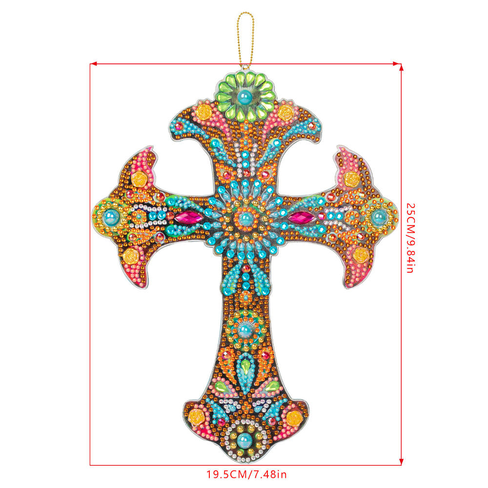 5D Diamond Painting Dekoanhänger Kreuz, Unique-Diamond