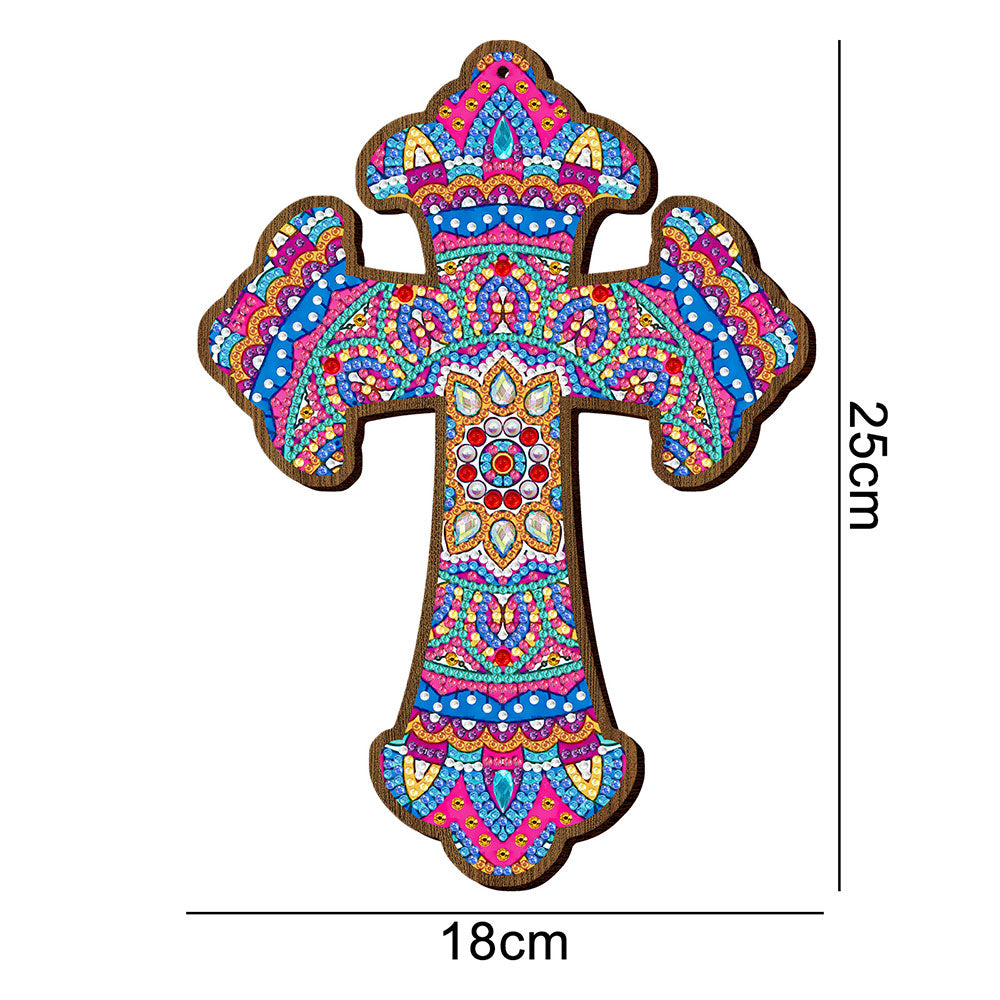 5D Diamond Painting Dekoanhänger Mandala Kreuz, Unique-Diamond
