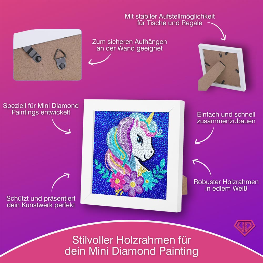 5D Diamond Painting Einhorn Magie mit Strasssteinchen, Unique-Diamond
