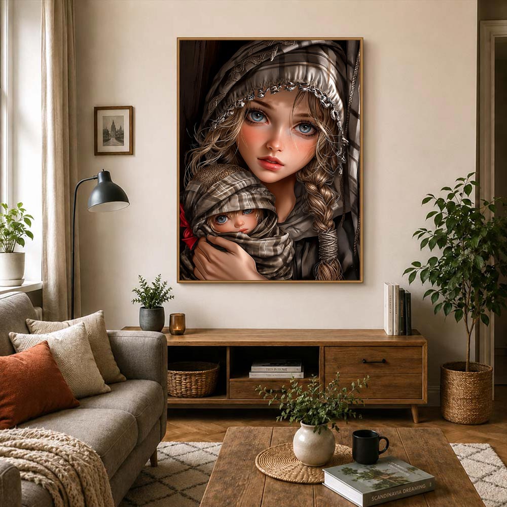 5D Diamond Painting – Emilia & Liora – Geborgenheit im Morgengrauen