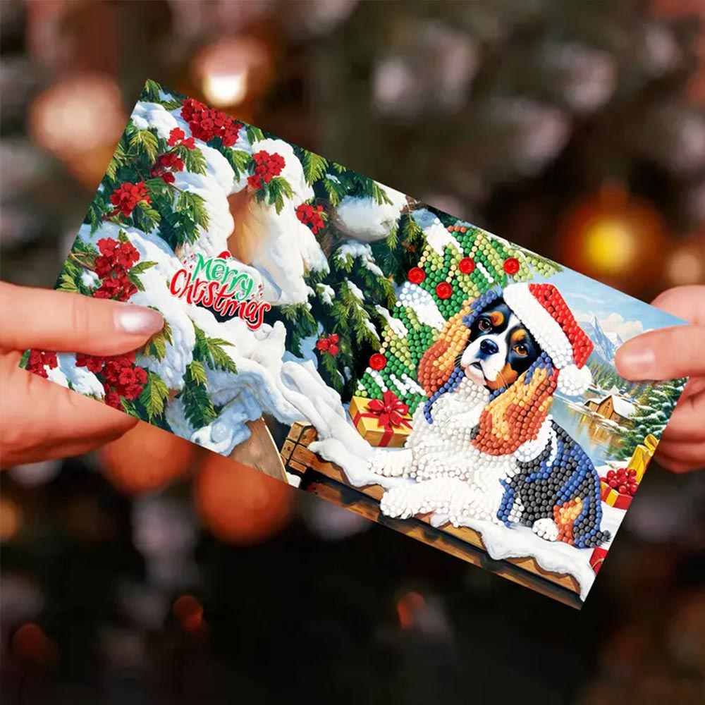 5D Diamond Painting Grußkarten – Festliche Weihnachtsedition, Unique-Diamond