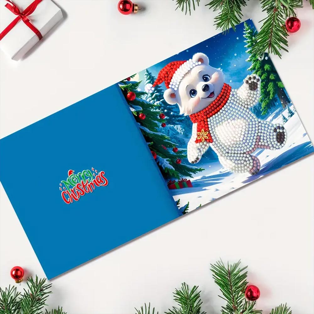 5D Diamond Painting Grußkarten – Festliche Weihnachtsedition, Unique-Diamond