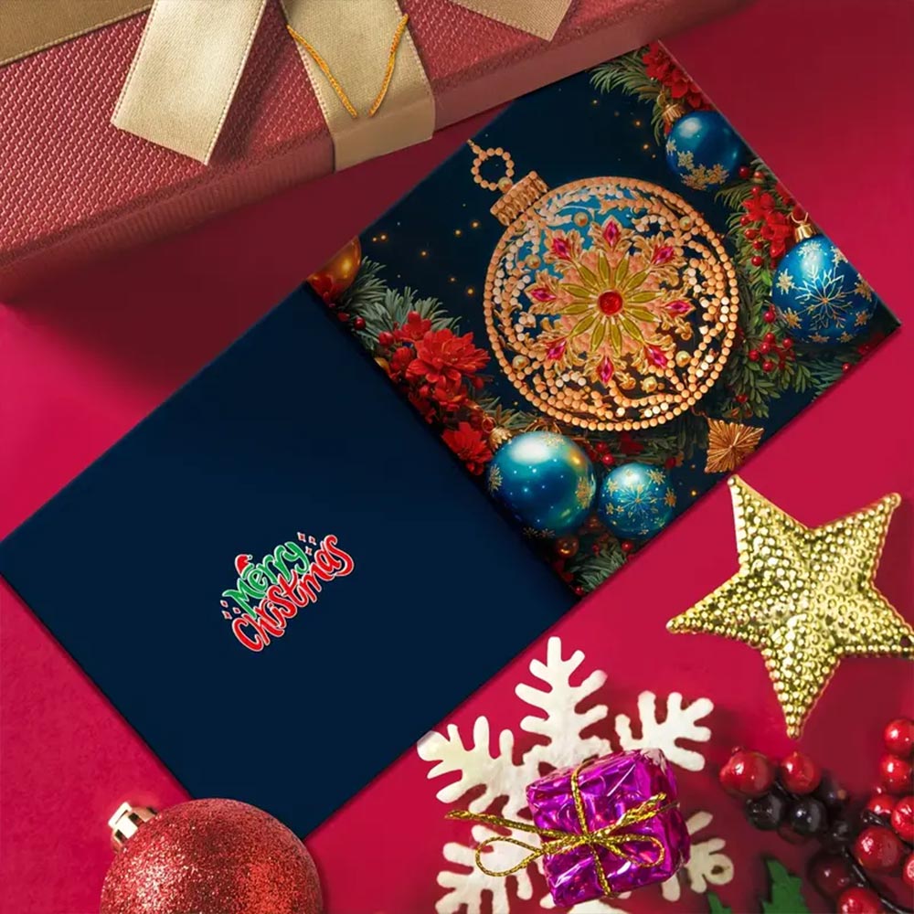 5D Diamond Painting Grußkarten – Festliche Weihnachtsedition, Unique-Diamond