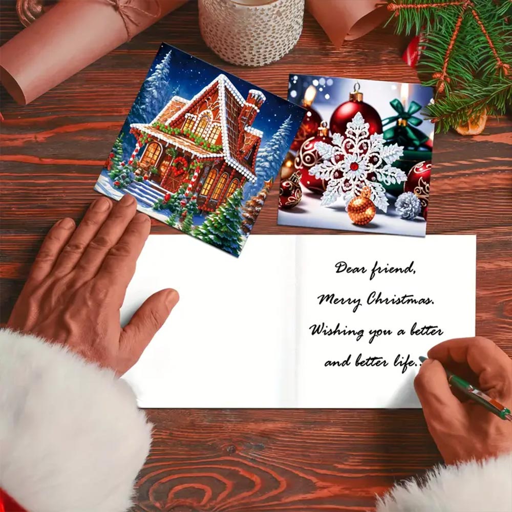 5D Diamond Painting Grußkarten – Festliche Weihnachtsedition, Unique-Diamond