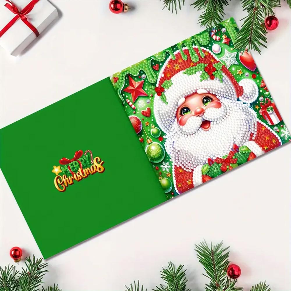 5D Diamond Painting Grußkarten – Weihnachtsfreunde, Unique-Diamond