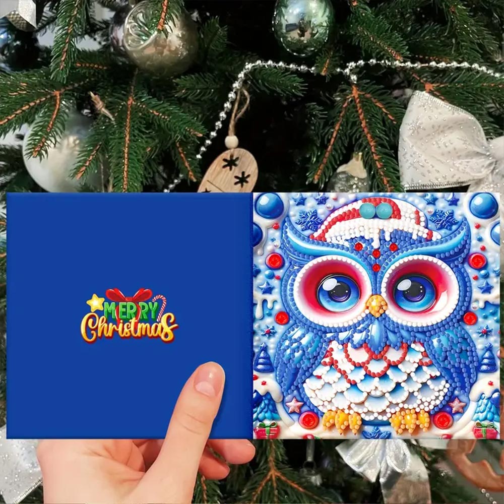 5D Diamond Painting Grußkarten – Weihnachtsfreunde, Unique-Diamond