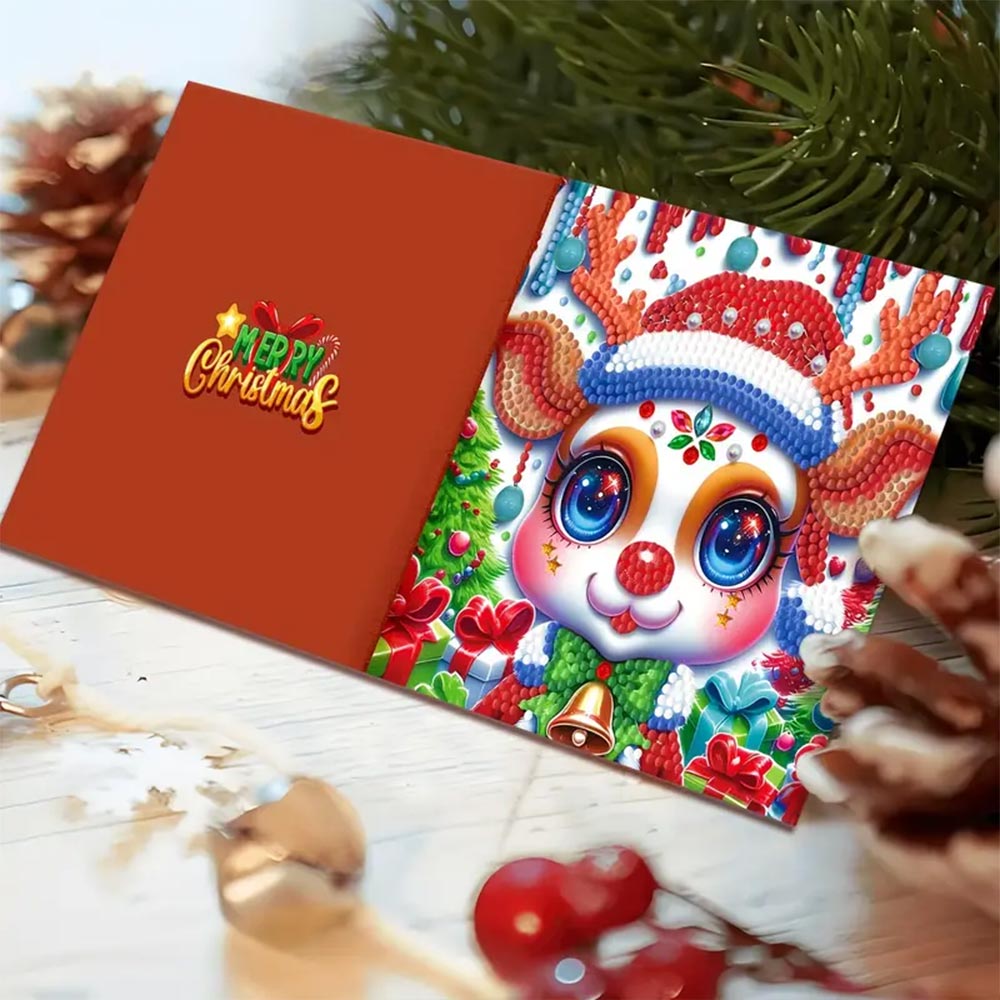 5D Diamond Painting Grußkarten – Weihnachtsfreunde, Unique-Diamond