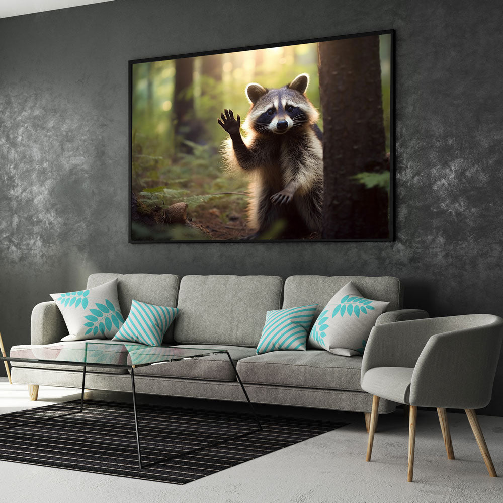 5D Diamond Painting Hallo Waschbär Unique-Diamond