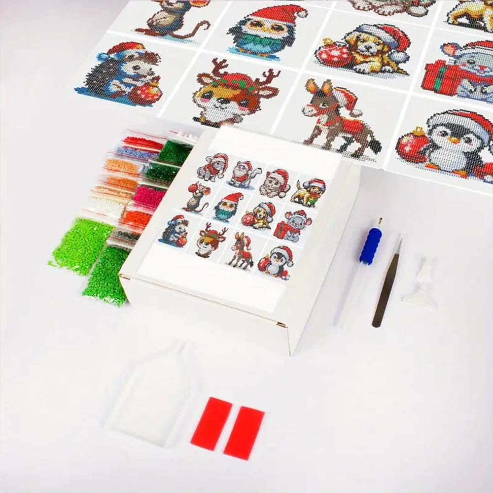 5D Diamond Painting LuxGem - Holiday Critters - 12 Mini Motive